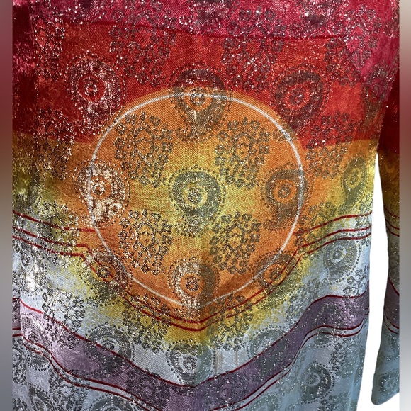 Vintage 1960s Elinor Simmons for Malcolm Starr Metallic Long Sleeve Dres… - Picture 15 of 16